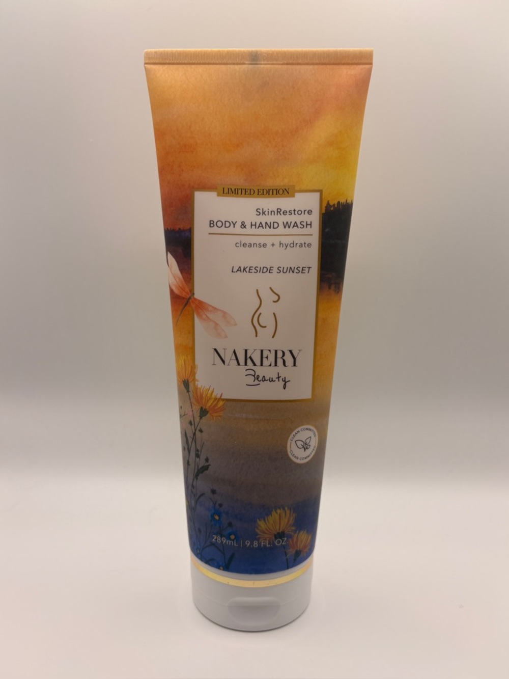 Nakery Beauty SkinRestore Body & Hand Wash Lakeside Sunset 289ml/ 9.8 fl oz New